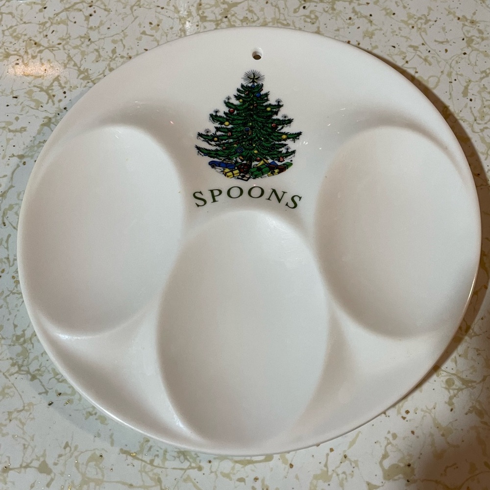 Vintage Spode Spoon Rest Holds Three Spoons